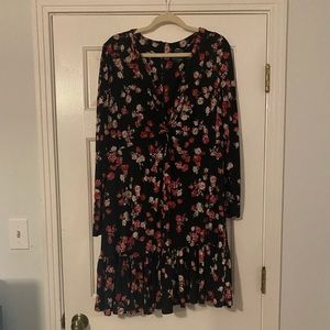GabbySkye black and pink floral dress size 18W
